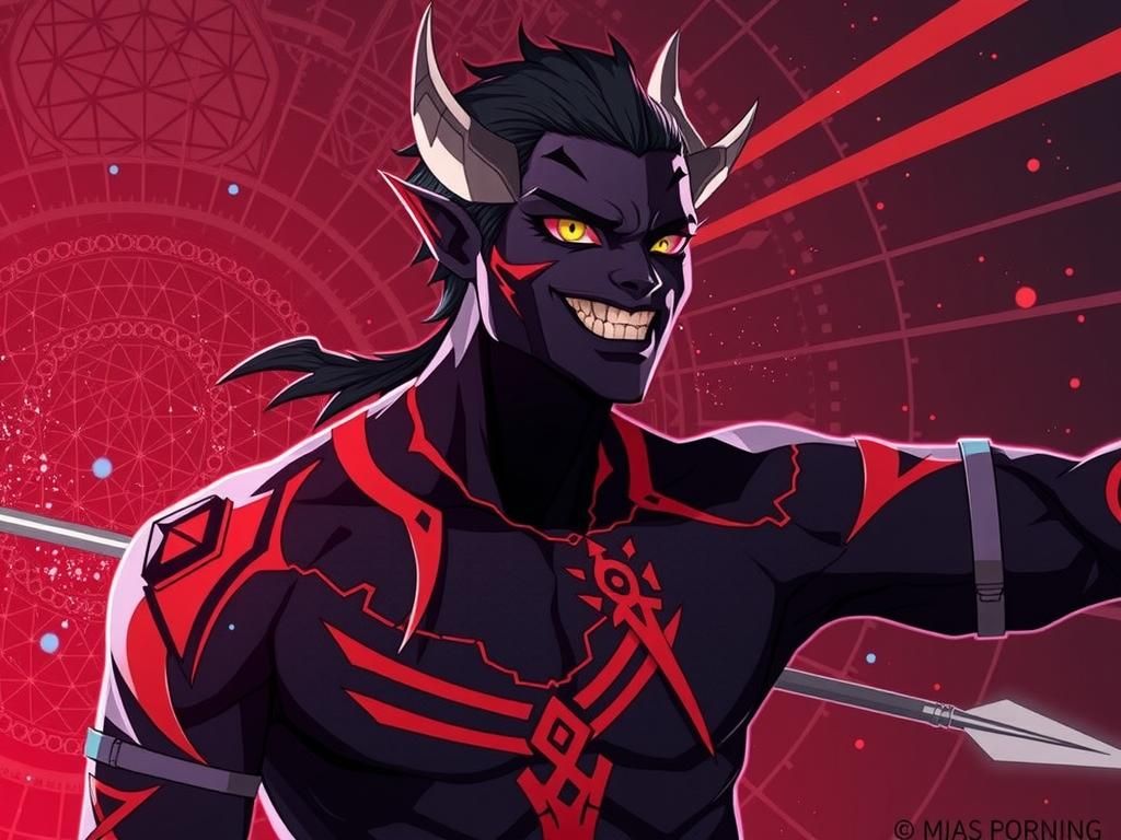 Mesmerizing Demon with Androgynous Aura