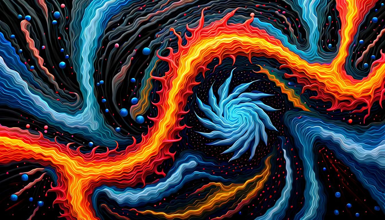 Electromagnetic Jelly Coils Surround Binary Star: Impasto Oi...