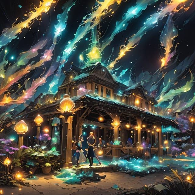 Festival Lights at Night: Cinematic Photo Realistic Digital ...