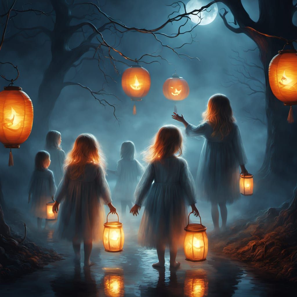 Children Enter Spirit World on Ethereal Halloween Night
