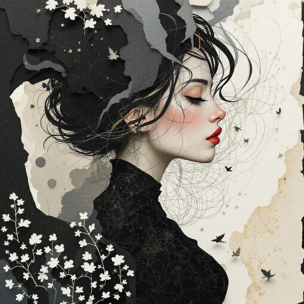 Dimensional Paper-Cut Portrait in Style of Hannah Höch