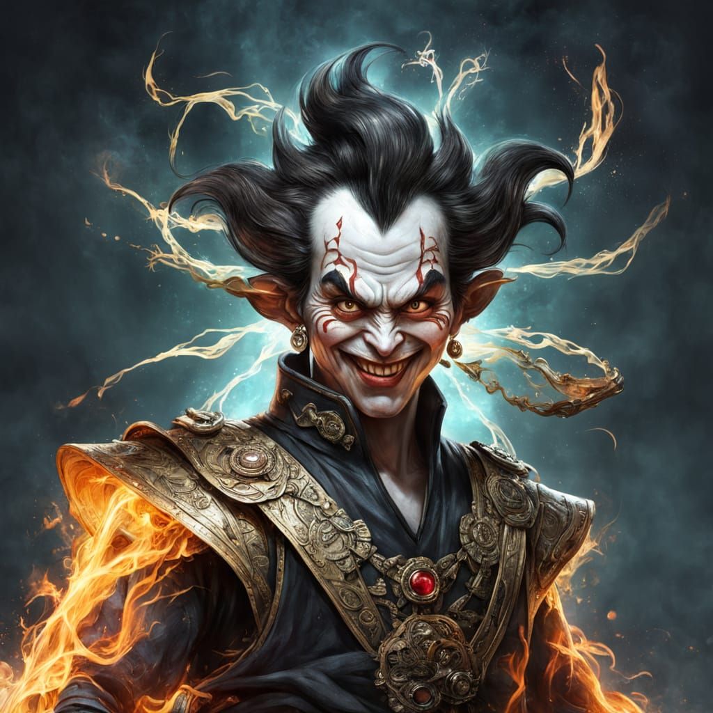 Abstract Depiction of a Devious Energetic Nincompoop