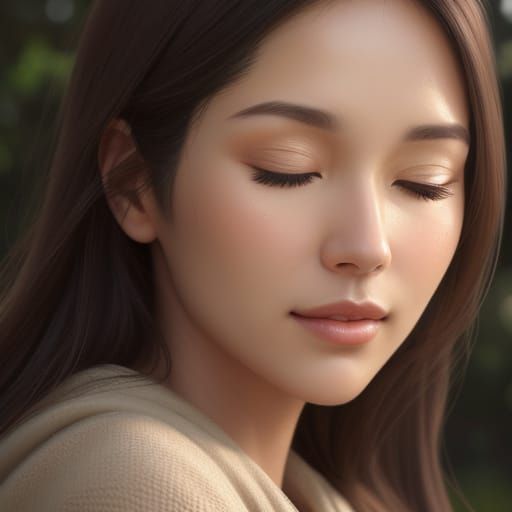Serene Warm Portrait in Earthy Tones
