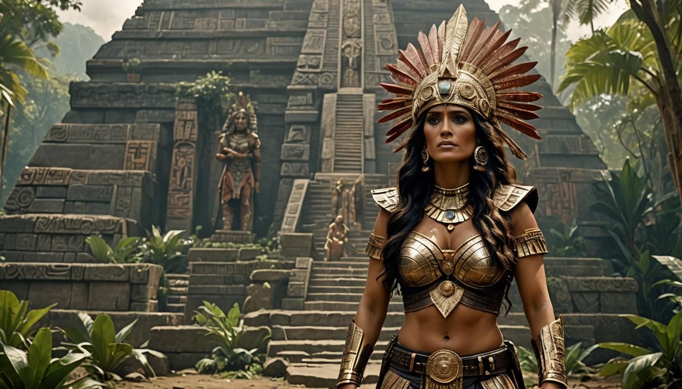Aztec Warrior Empress Goddess in Jungle