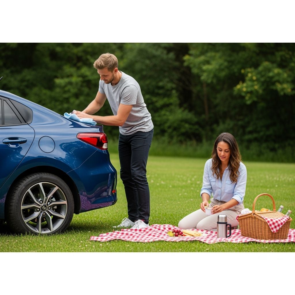 Couple Prepares for Picnic with Kia Rio