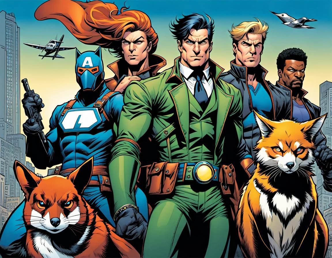 Animal Heroes Escape Gas Mask's Lair, Comic Book Style