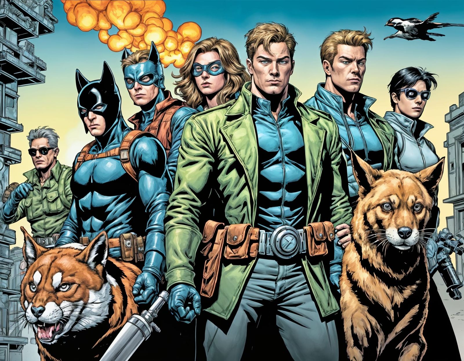 Animal Heroes Escape: Comic Book Art by Adams, Jimenez, Smit...