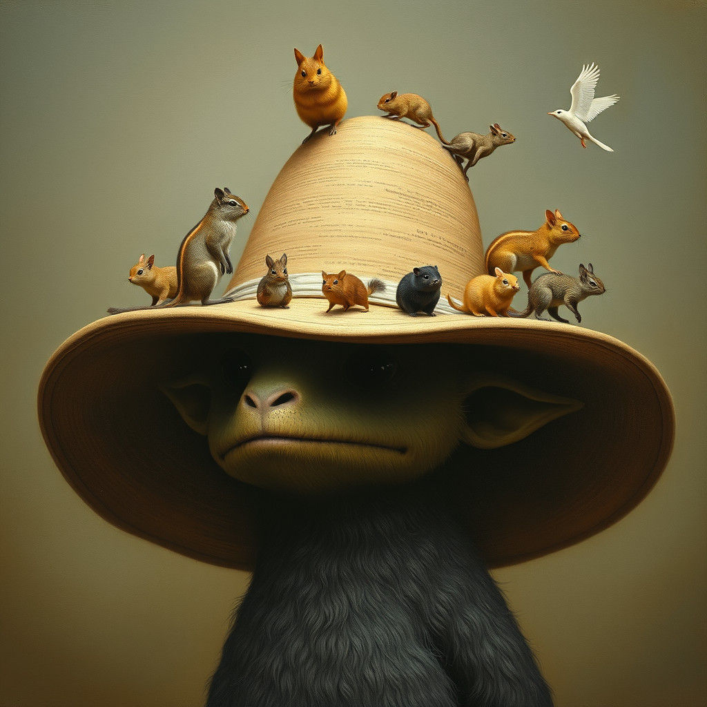 Surreal Creature's Animated Hat Promenade