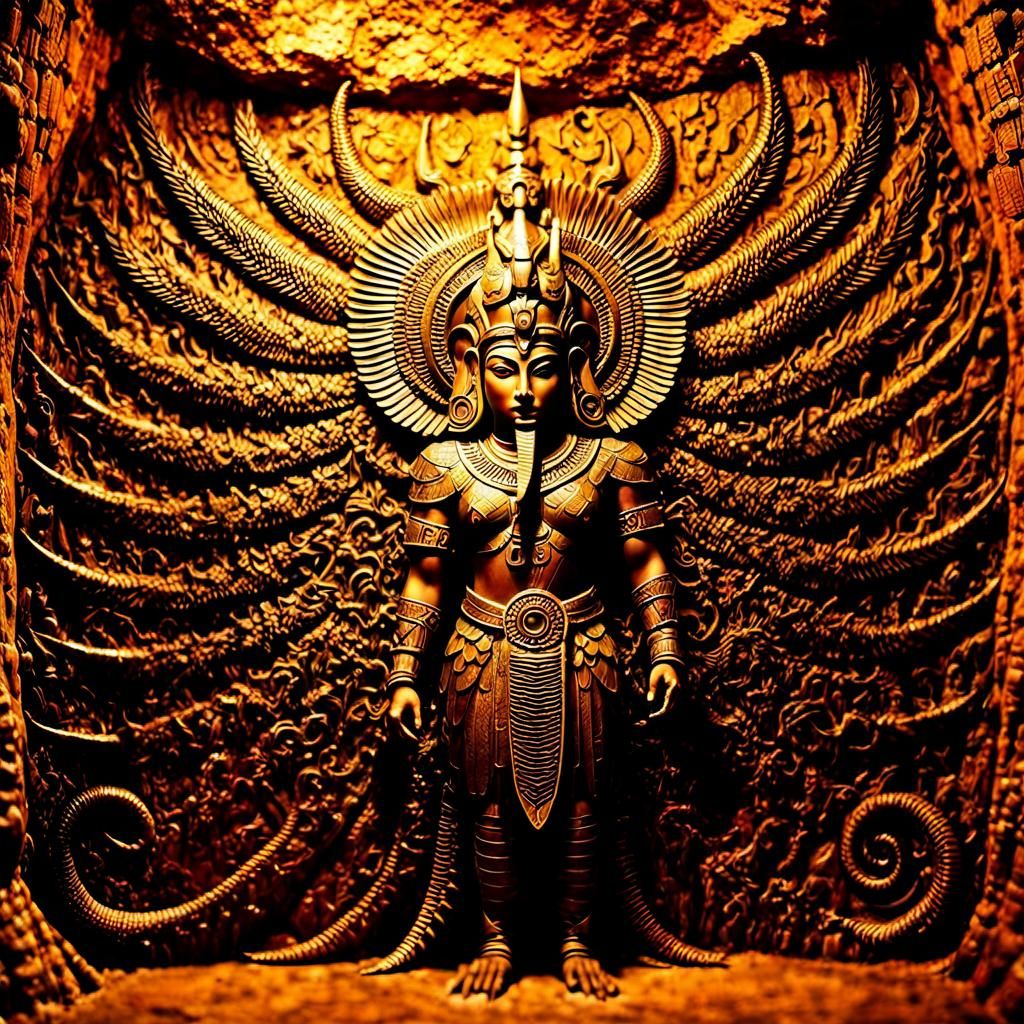 Anunnaki Carvings: Divine Prehistoric Psychedelic Art