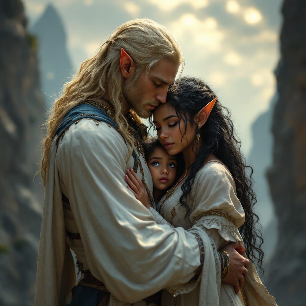 Fantasy Family Portrait in Sunlight