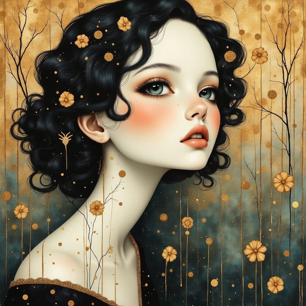 Gold with a bit of surreal whimsy