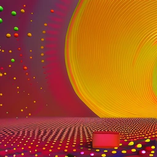 Candy Art Vortex in Red and Yellow