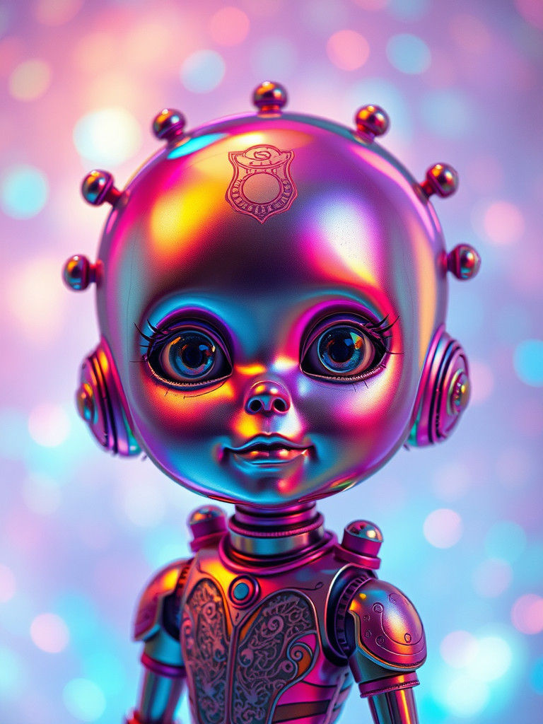Futuristic Cute Toy with Funny Face