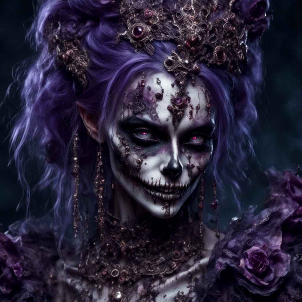 Ghostly Asylum Clown in Dark Fantasy Style