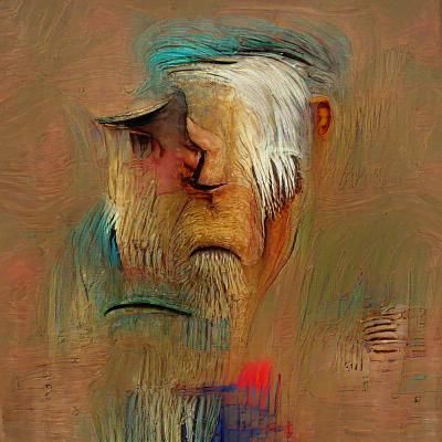 Abstract Portrait of an Old Man's Longing