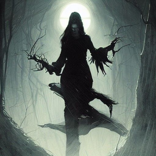 Sinister Witches Coven in a Fantasy Art Style