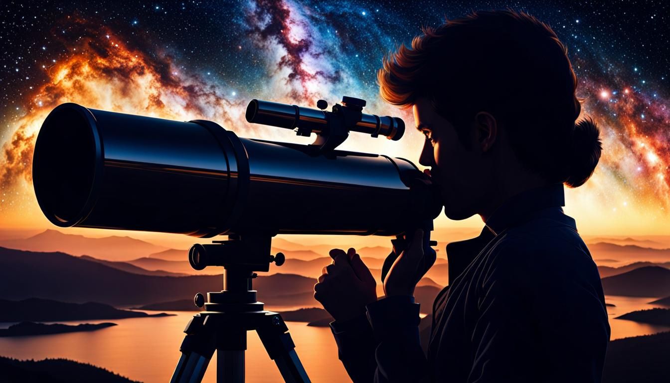 Stargazing Through a Telescope Under a Volumetric Sky