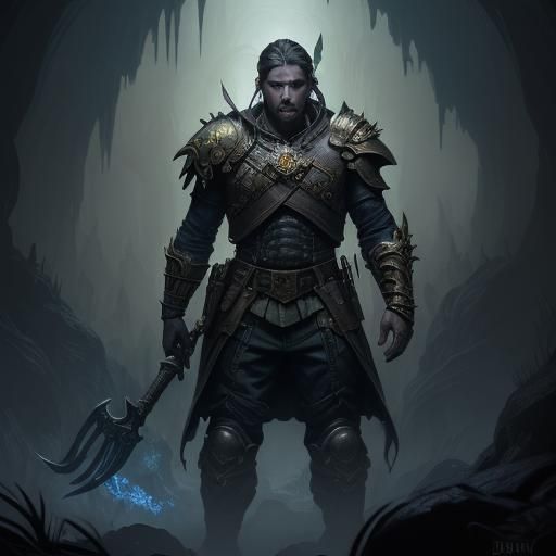 Steve in Dark Fantasy Cave: Unreal Engine Art