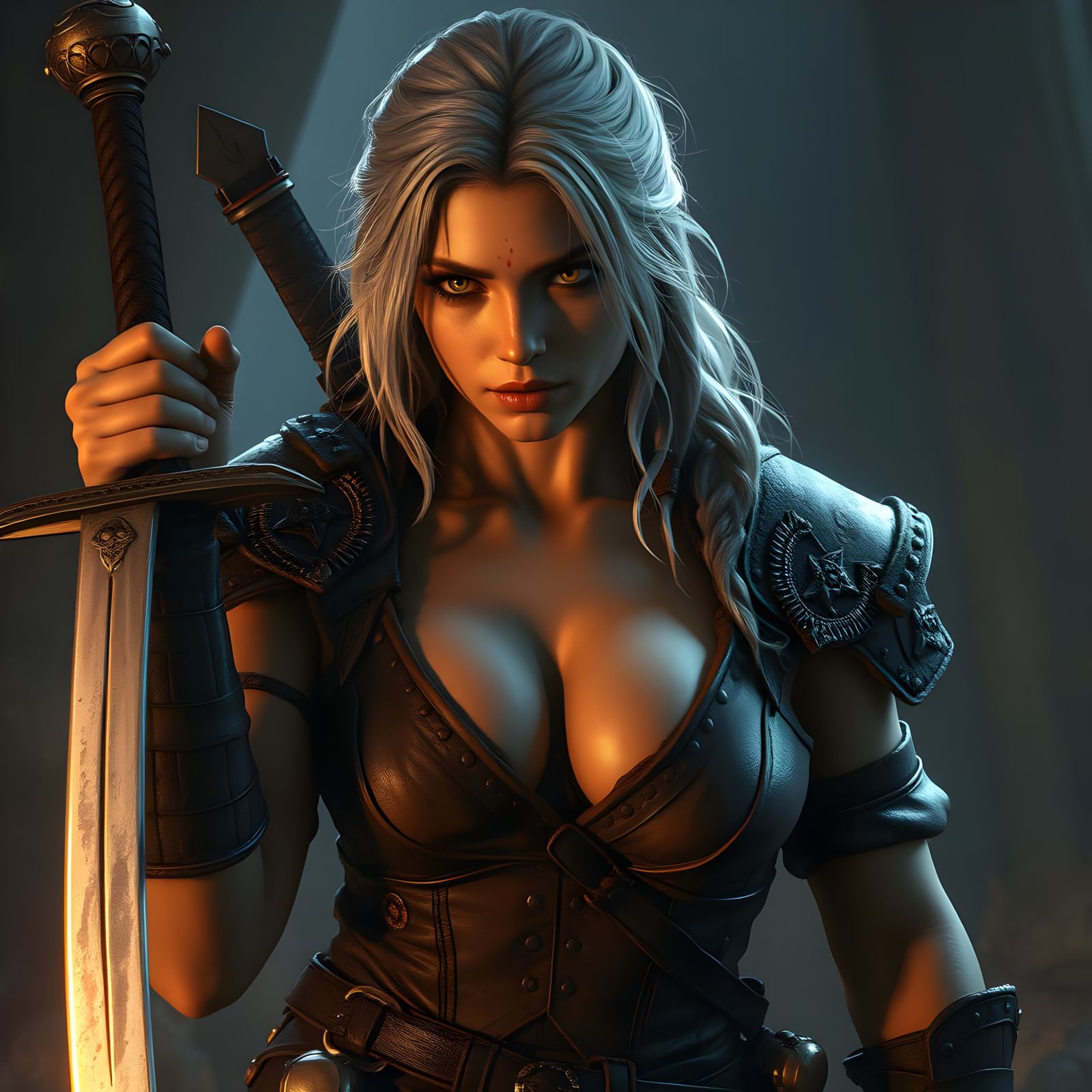 Ciri, Warrior Maiden in Dark Fantasy