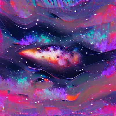 Minimalist Space Scene Generated by AI