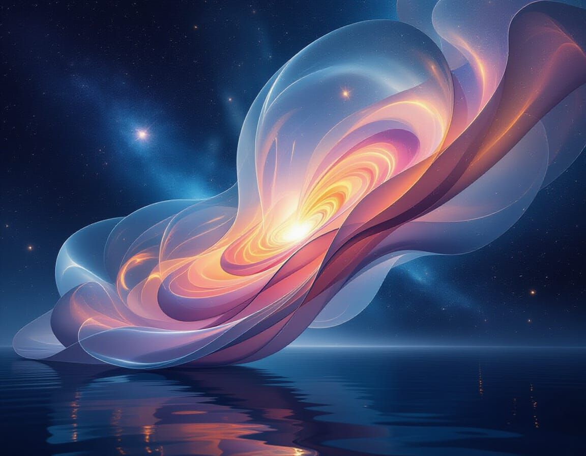 Cosmic Glass Nebula Masterpiece in Surreal Colors