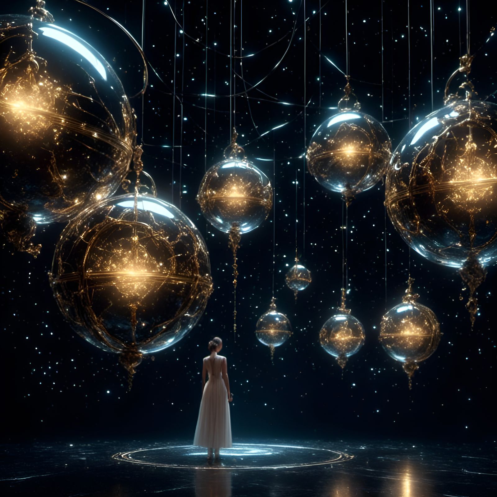 Majestic Floating Orbs: Inspired by Masters