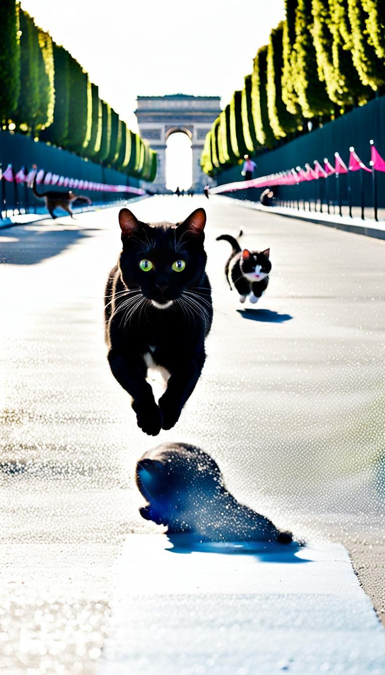 Mice Compete in Olympic Dash, Paris