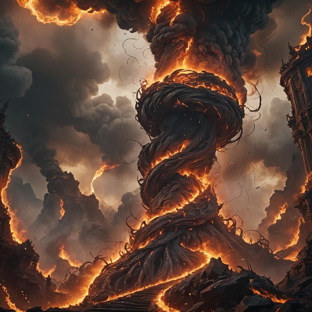 Spectacular Fire Tornado Concept Art