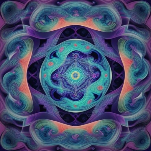 Fractal Masterpiece in Vibrant Digital Art