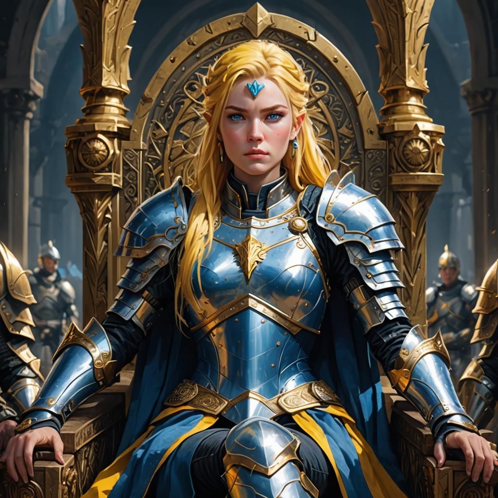 Astrid Enthroned: Digital Art Concept of New Ruler