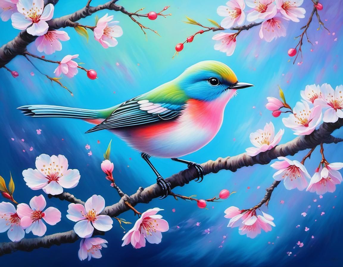 Bird and Blossoms.
