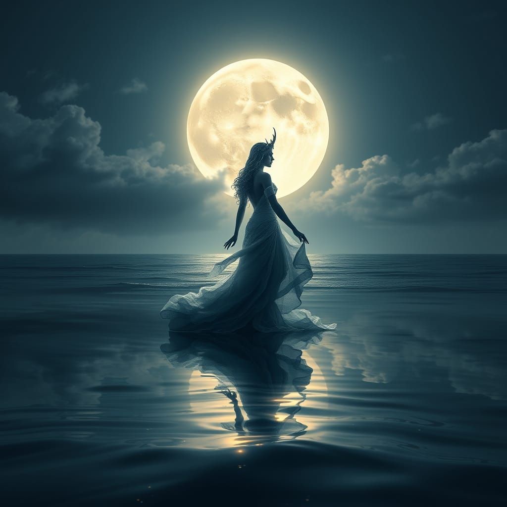 Aradia, Diana's Silver Daughter in Moonlit Waters
