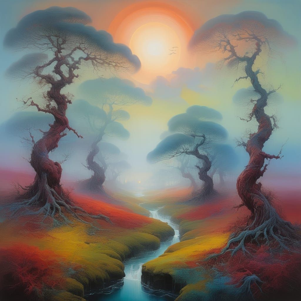 Winter Wonderland in Eerie Fog