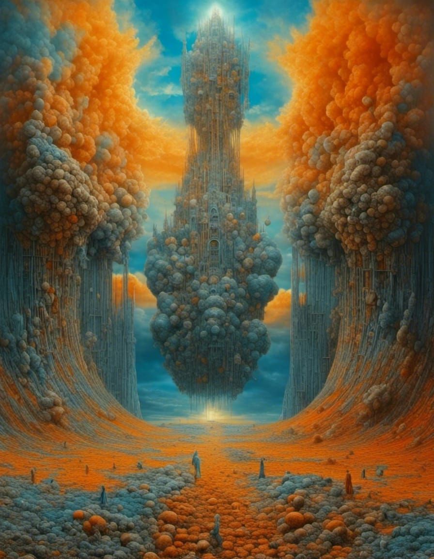 <lora:NC Hyperreal:1.0> <lora:Fantasy :1.0> Portal to another cosmos. Photorealistic hyperdetailed finalRender Zdzisław ...