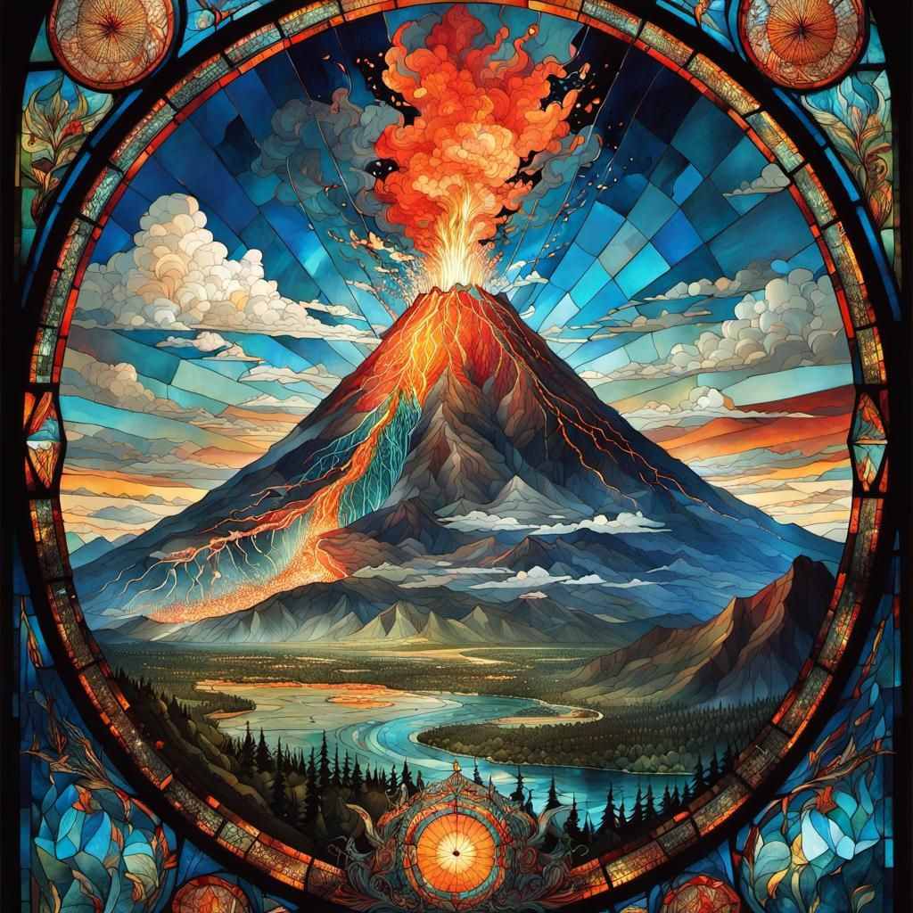 nature's fury - erupting volcano