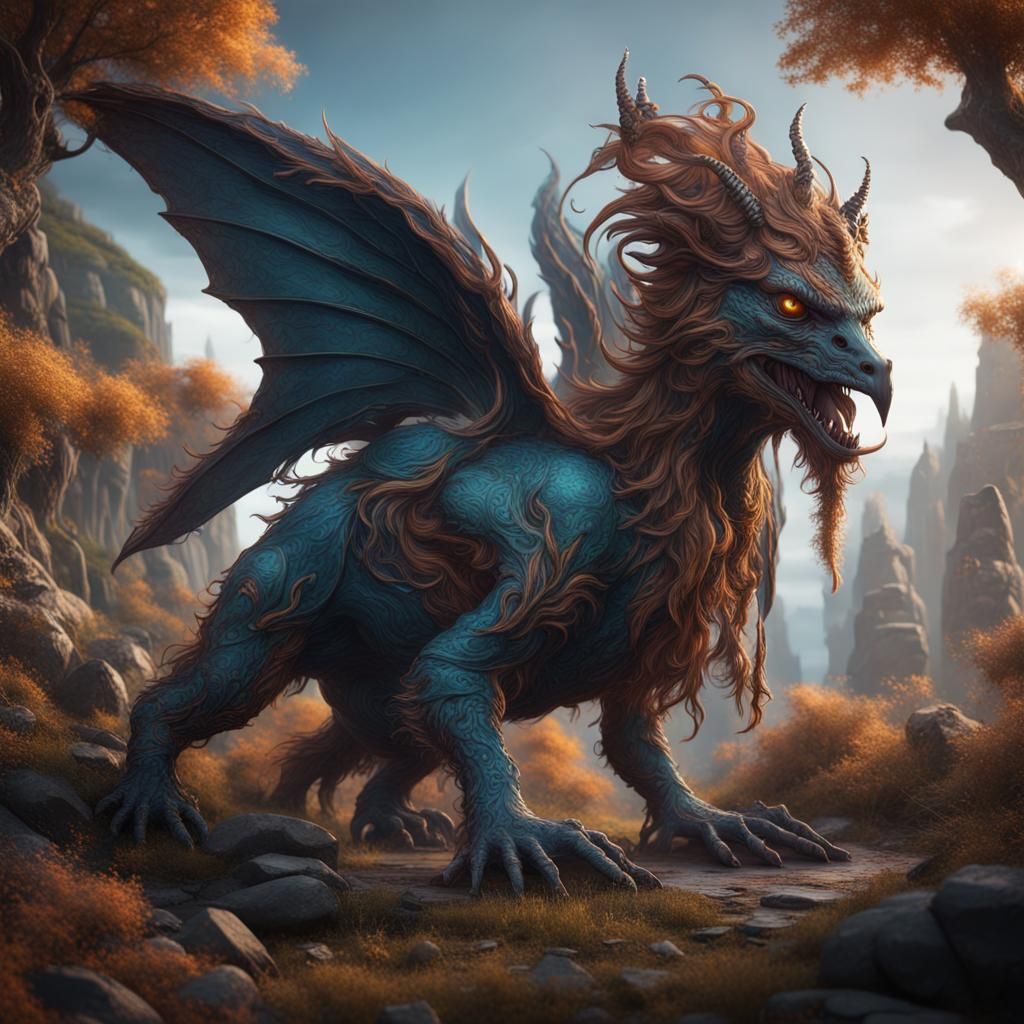 Fantastical Folklore Creature in Detailed Matte Painting