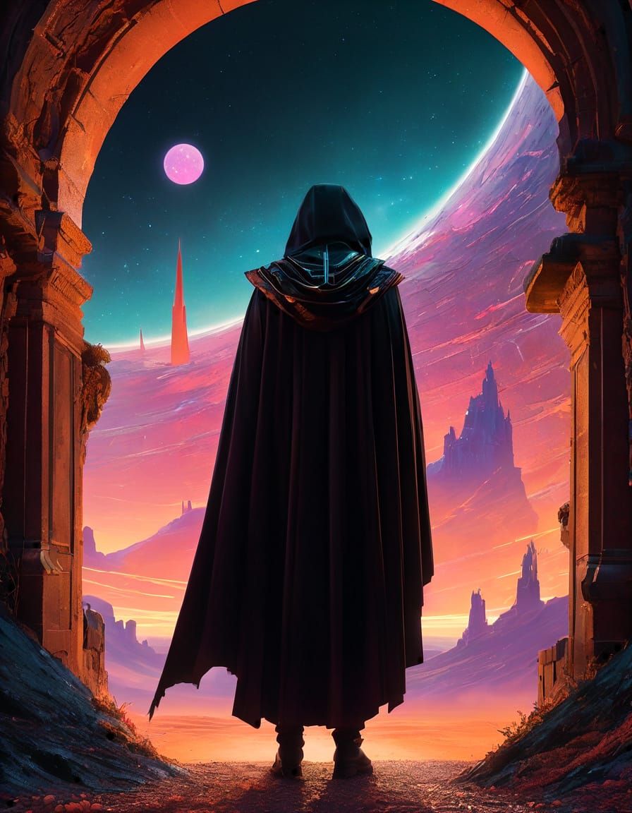 Otherworldly Gate in Dark Fantasy Surrealism