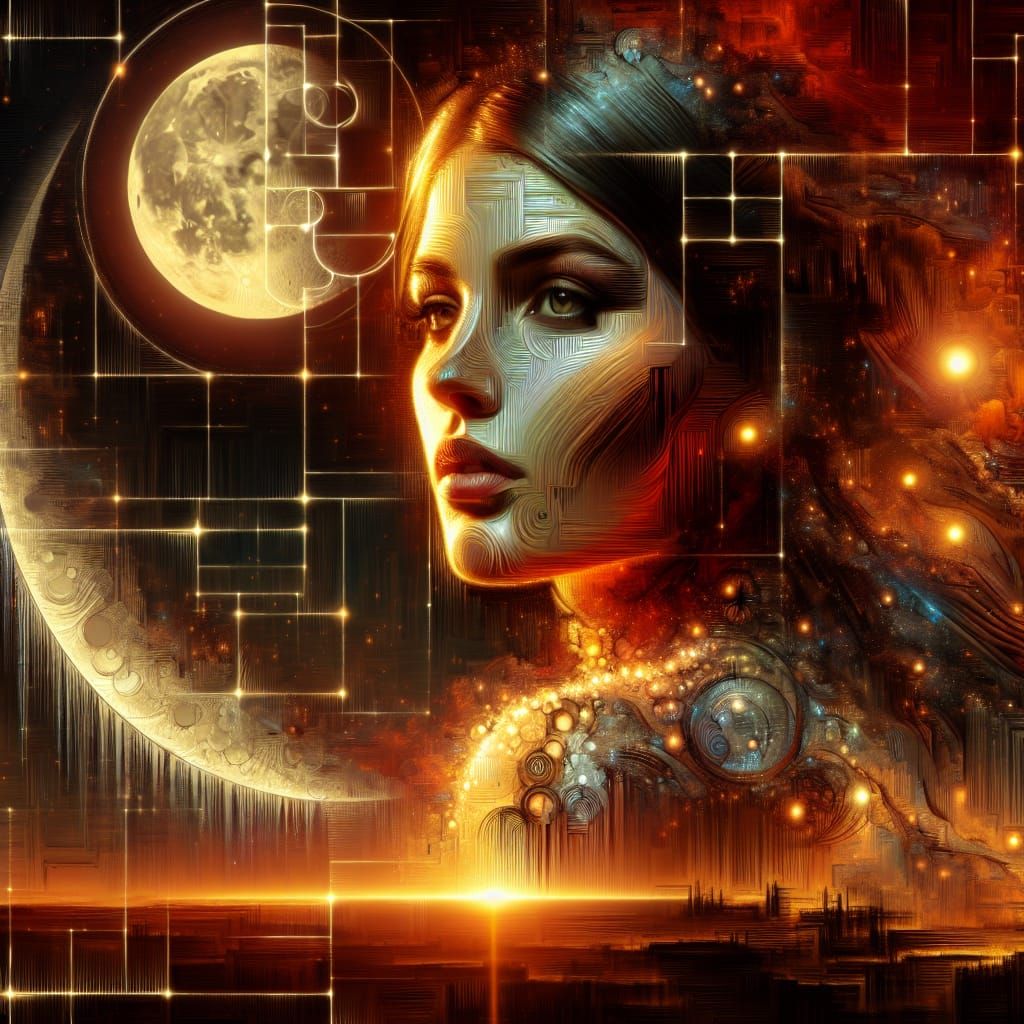 Futuristic Woman in Cyberpunk Style with Dramatic Lighting