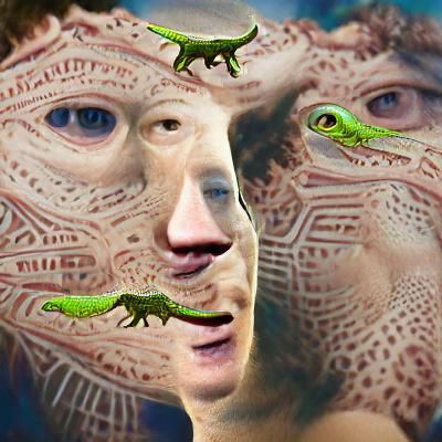 Reptilian Humanoid Figure in Suit and Tie