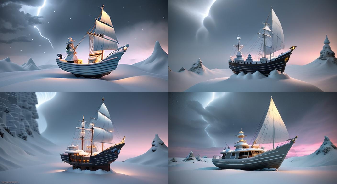 Eccentric Clay Pottery Snow Bunny in Galactic Storm