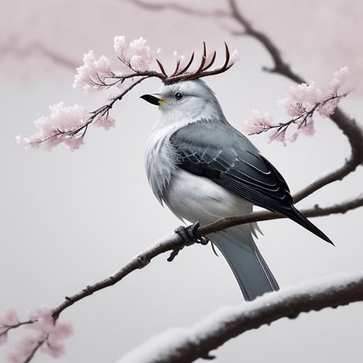 Mythic Giant Guides Knight: Sumi-e Ink Art