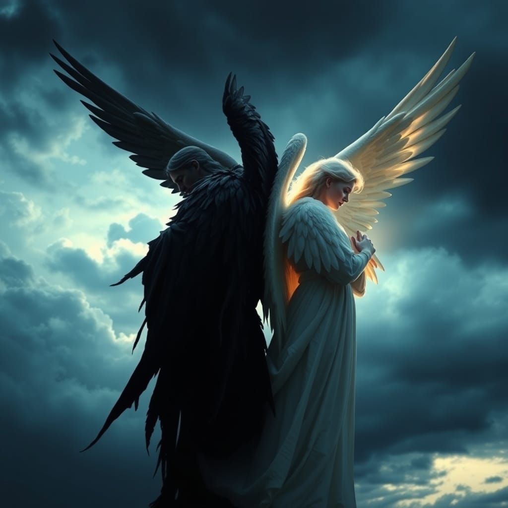 Majestic Angels in Dramatic Contrast