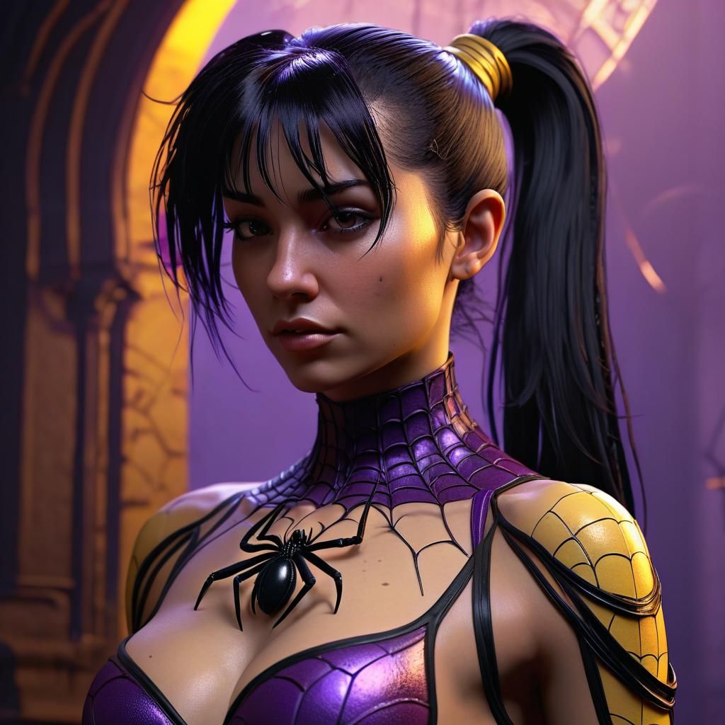 Arachne: Spider Woman in Dark Fantasy Style