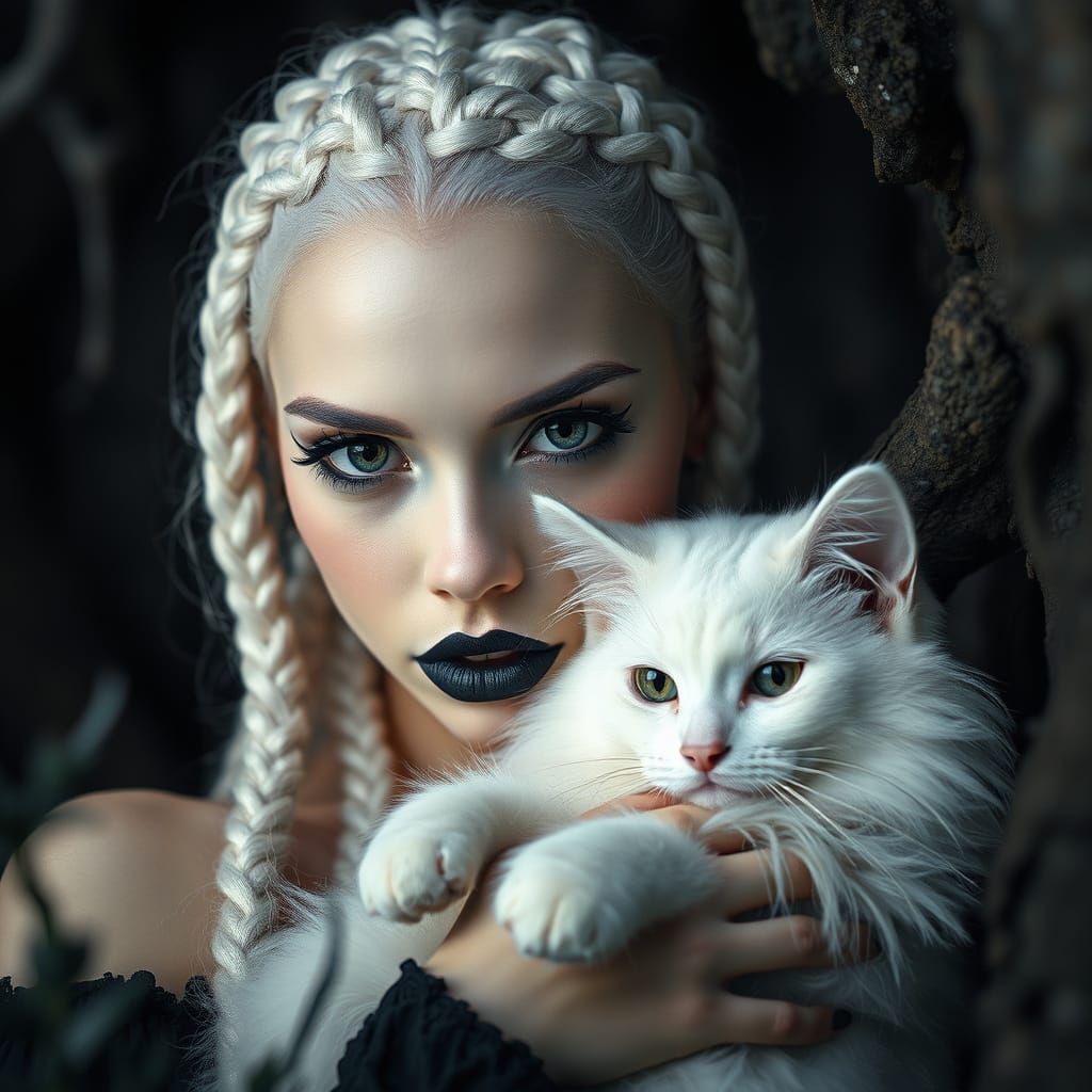 Mystical Goddess in Pearlescent Dreamscape