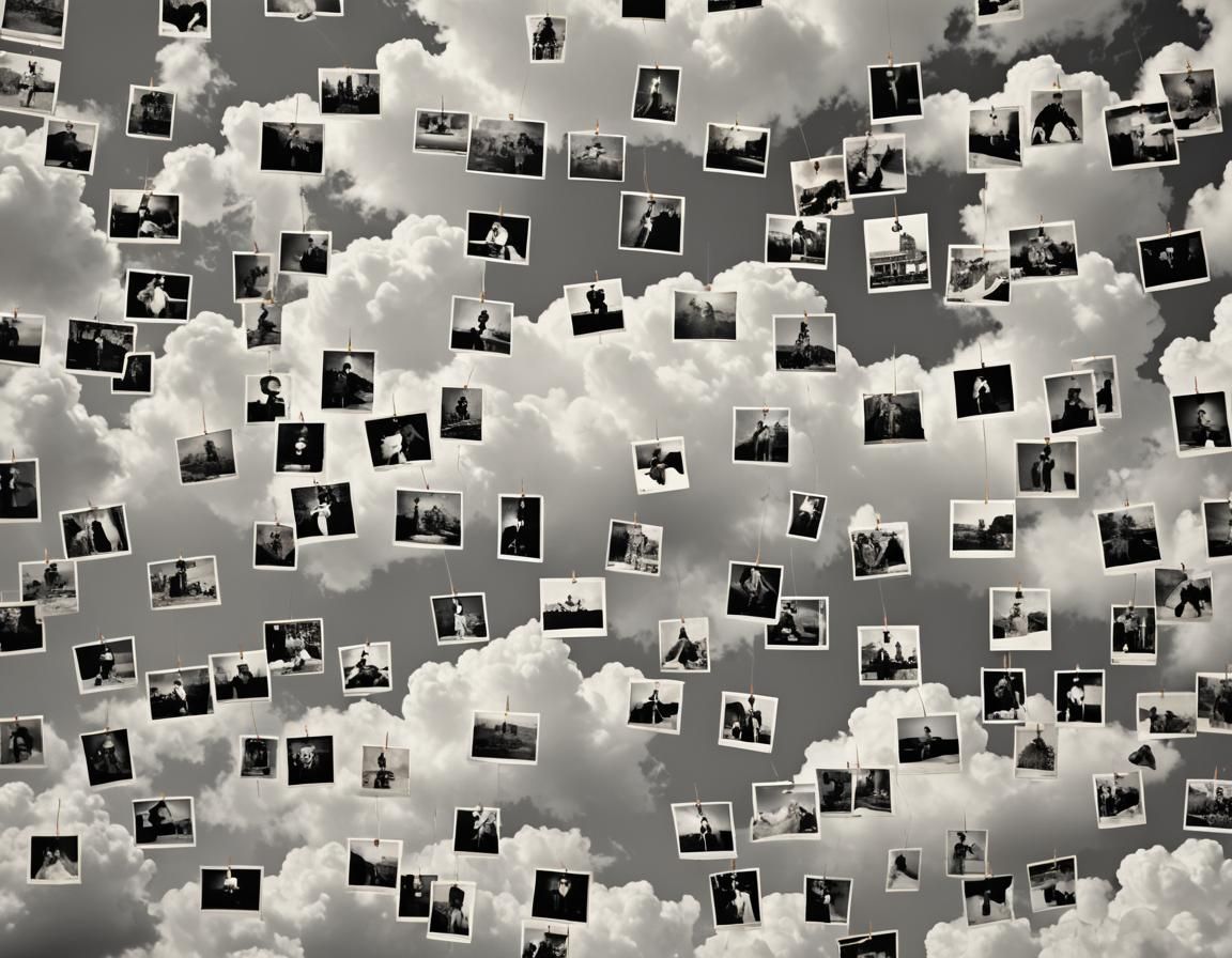 Surreal Cloudscape of Vintage Photographs