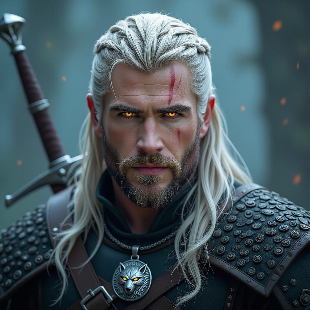 Geralt of Rivia: A Dark Fantasy Portrait