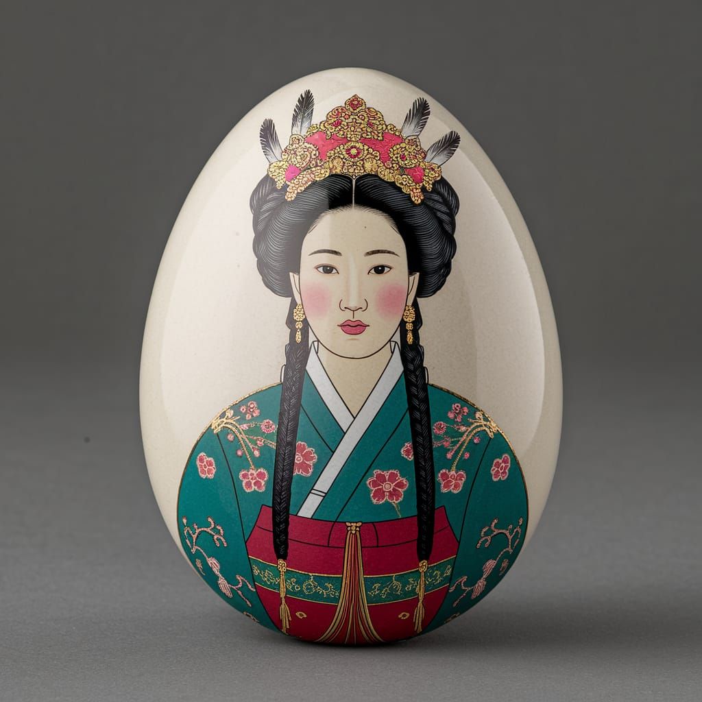 Joseon Dynasty Queen Reigns Supreme on Ivory Egg