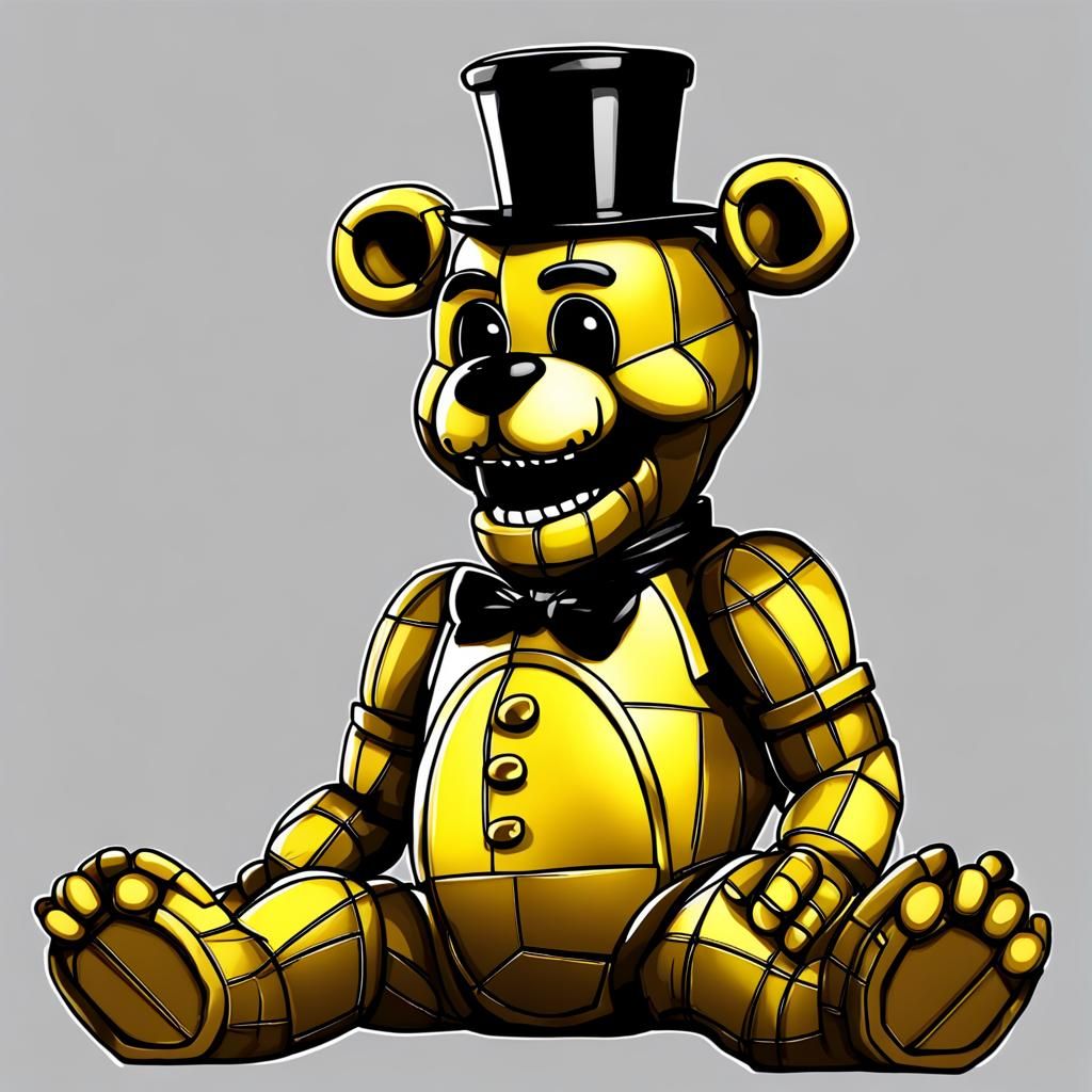 Golden Freddy Digital Art
