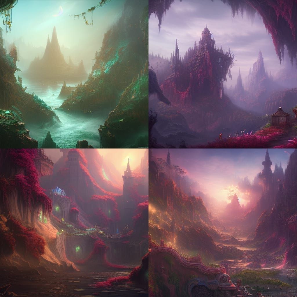 Fantastical Character in Detailed Matte Painting Style