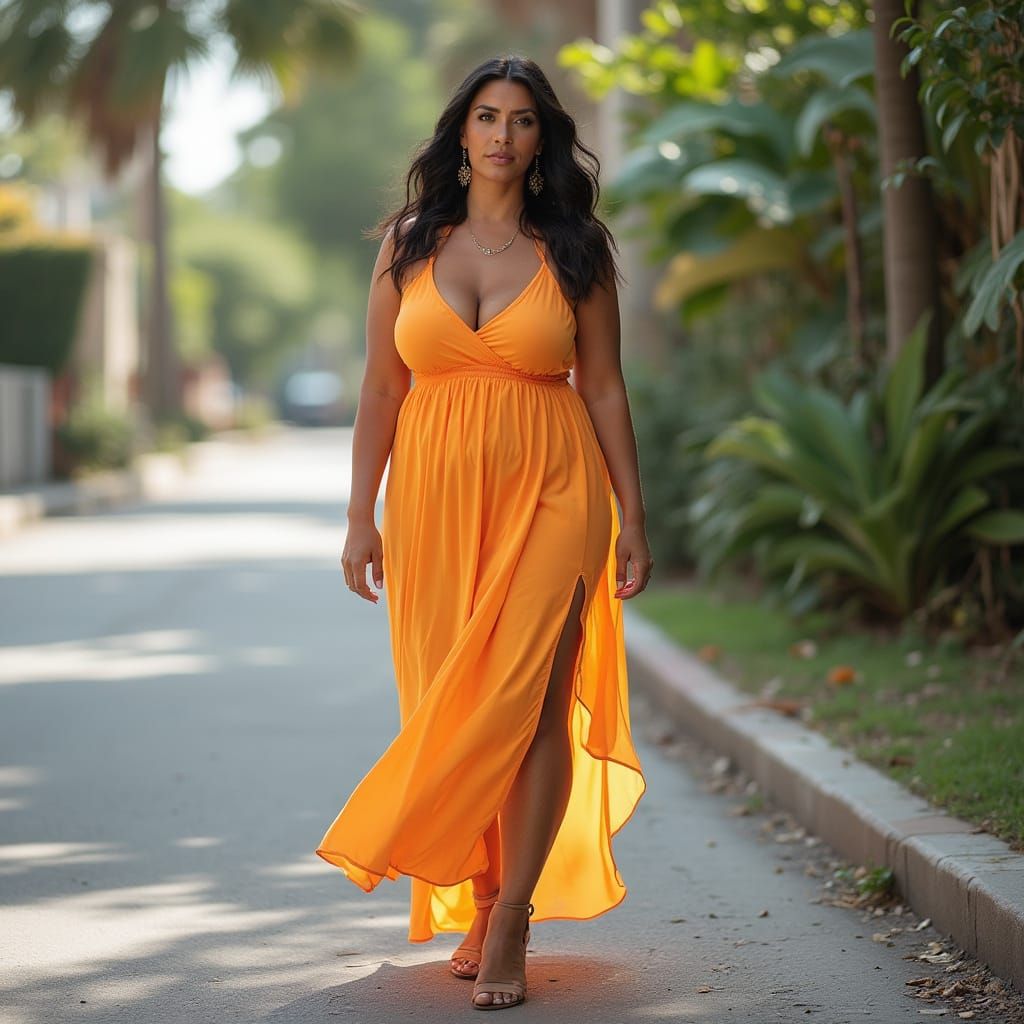 Ecuadorian Trans Man in Vibrant Summer Dress